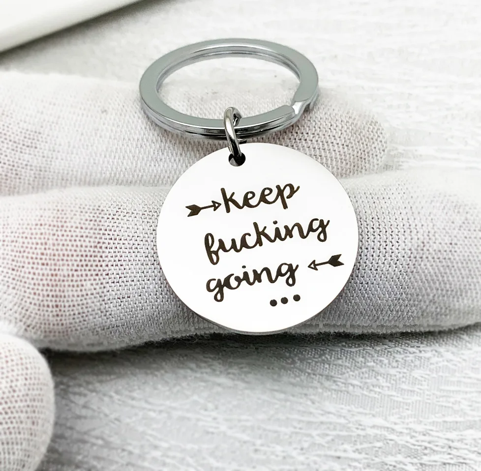 Hot Inspirational Mantra Family Secret Worlds Keychain Pendant  Best Friend Sister Brother Son Daughter Keep Going Key Chain