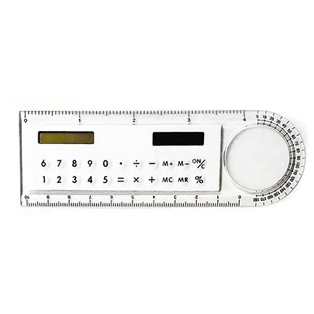 Multifunctional Childrens Tool Portable Digital Caliper Office Stationery Solar Energy Calculator Calculator Ruler