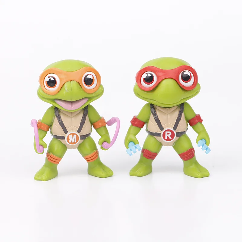 Tortugas Ninja mutantes adolescentes, 4 Uds., estatua de PVC de Raphael, estatuilla de acción, escritorio coleccionable, modelo de Anime, juguetes, figuras de regalo