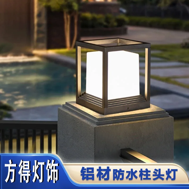 Garden wall LED stigma lamp Solar European simple wall stigma lamp Outdoor waterproof villa garden layout