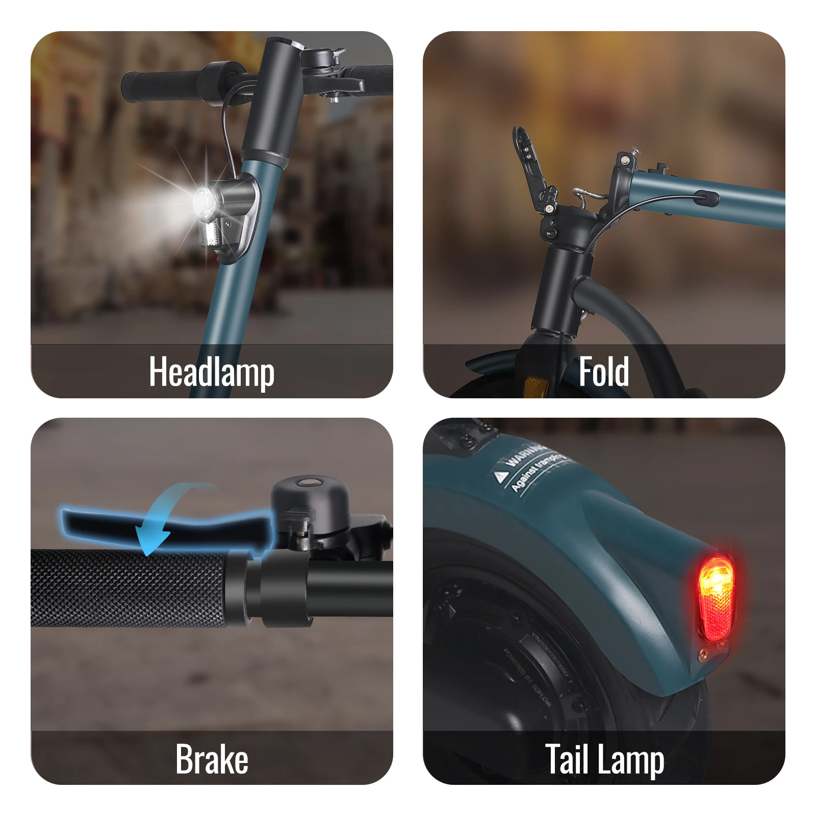 SUNNIGOO N5 350W Elektroroller mit ABE-App, 36V Lithium-Akku, 20 km/h, 35 km Reichweite, 10-Zoll-Reifen für Erwachsene, E-Scooter für DE und EU, städtische Pendlerfahrten, Studententransport, Reisen und Sightseeing – Detail 9