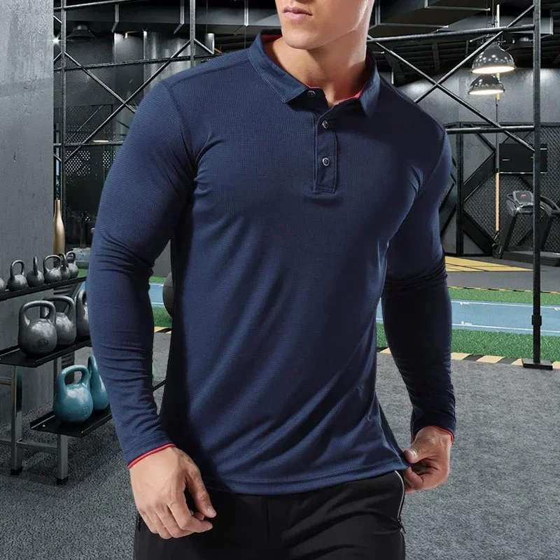 Camisetas deportivas para correr para hombre, camisetas de manga larga de talla grande, ropa de entrenamiento transpirable de ajuste seco, ropa deportiva para gimnasio, sudaderas de Fitness