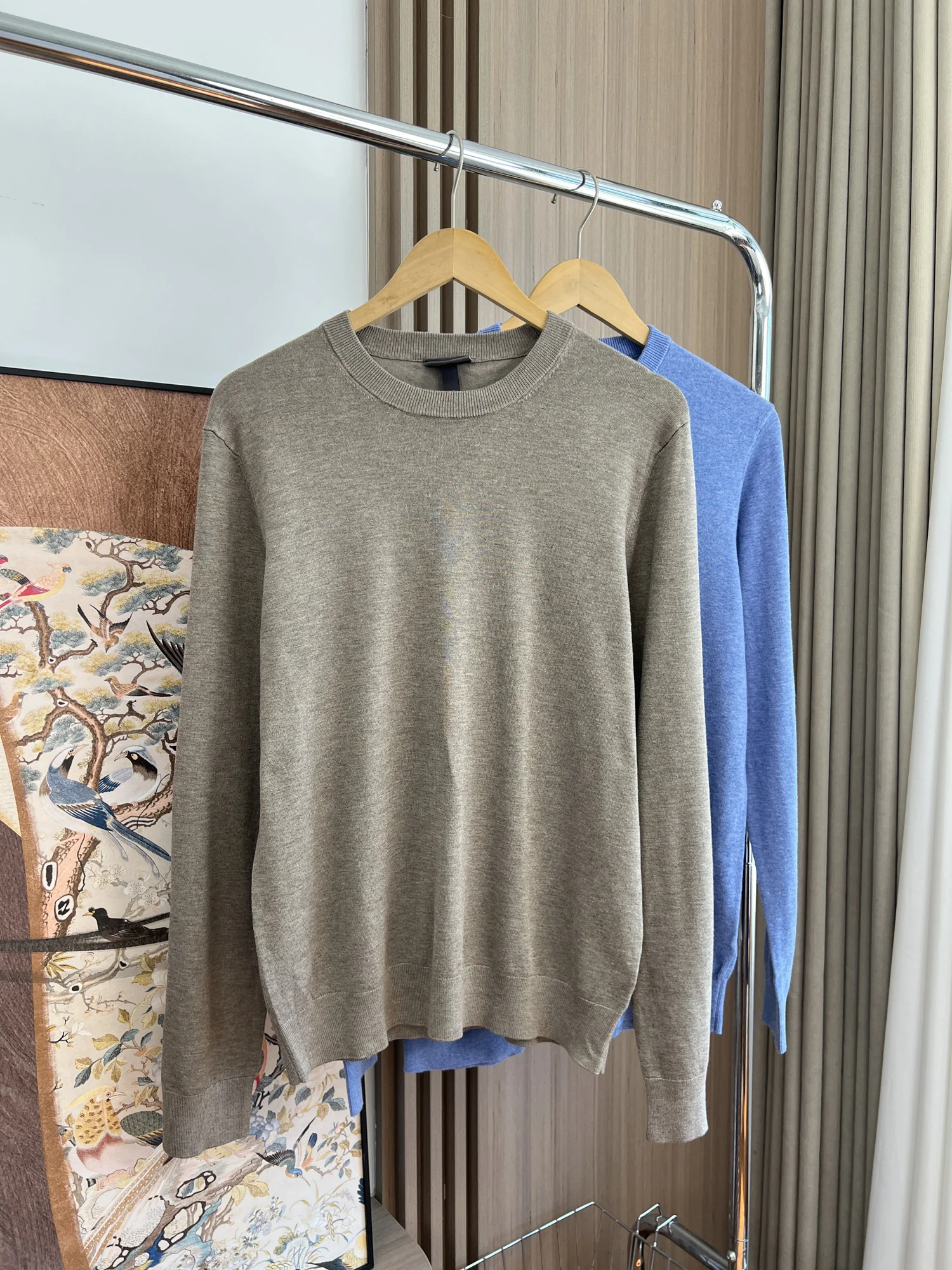 

Мужской повседневный свитер с круглым вырезом, мягкий, дышащий, универсальный, осенне-зимний, модный, удобный, прямого кроя, с длинными рукавами