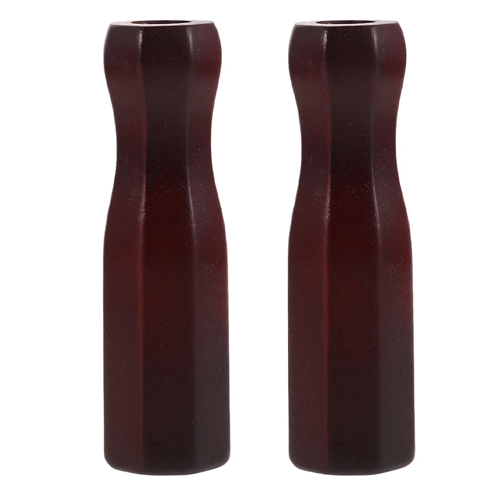 2pcs Wooden Foosball Table Handles Octagonal Design Durable Solid Grip Soccer Machine Replacement Parts Indoor Accessories Mini