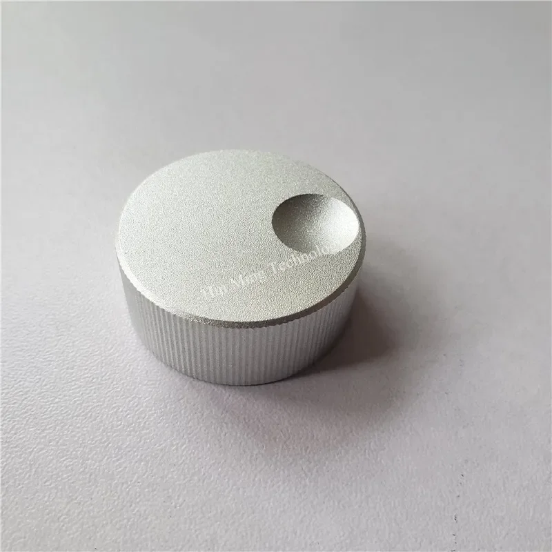 2Pcs Aluminum Alloy Knob Potentiometer Finger Black Solid Sandblasting Knobs Stripes Stove Rotary 32*13mm Volume Tube Amplifier
