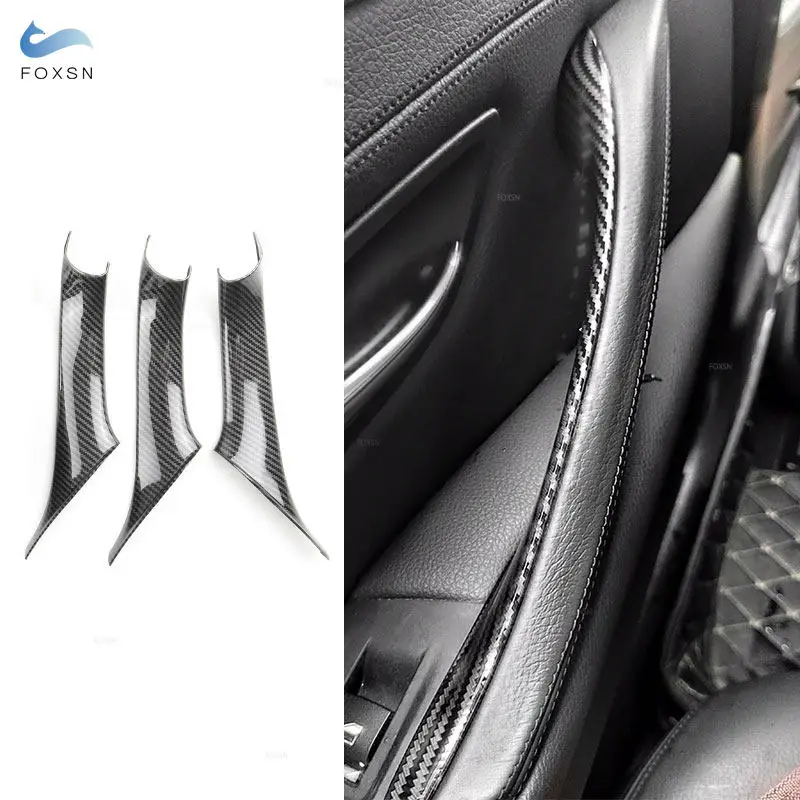 Car Accessories ABS Carbon Fiber Style Interior Door Handle Cover For BMW 5 Series F10 F18 2011 2012 2013 2014 2015 2016 2017