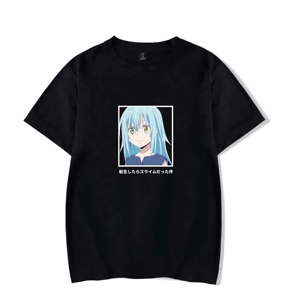 Aquela Vez que Fiquei Reencarnar Como UM Lodo Camiseta Rimuru Tempest Anime T-shirt Mulheres/Homens Streetwear Graphic Tees 2024