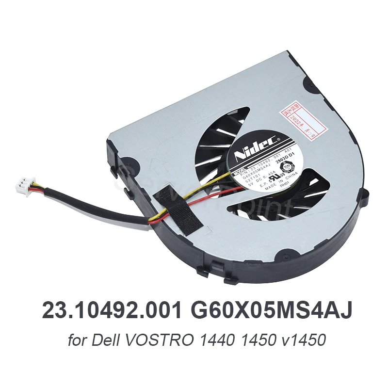 

Вентилятор охлаждения G60X05MS4AJ 52T101 23.10492.001 DC5V три линии 0.45A для ноутбука Dell Vostro 1440 1450 V1450