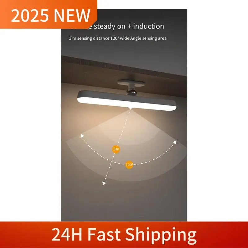 2025 Trend ไฟกระจกเงา LED ไร้สายแบบชาร์จไฟได้ Stick On Makeup Light Bar สําหรับห้องน้ําที่มีอุณหภูมิสี 3 สี, Vanity Ligh