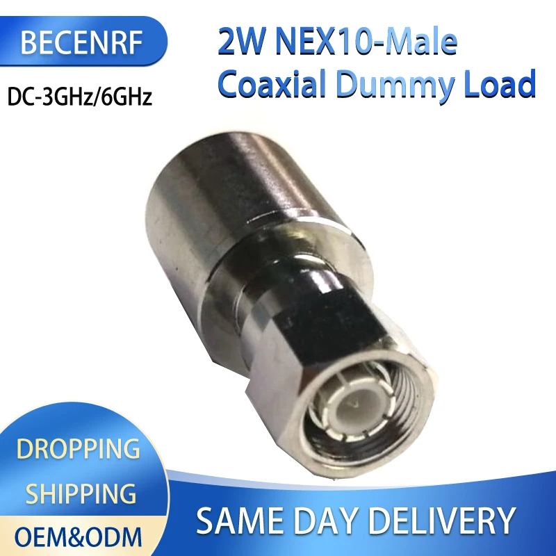 Free Shipping DC-3GHz/6GHz 2W NEX10 Male RF dummy load 50ohm  Male Coax Termination Load Connectors for ham radio