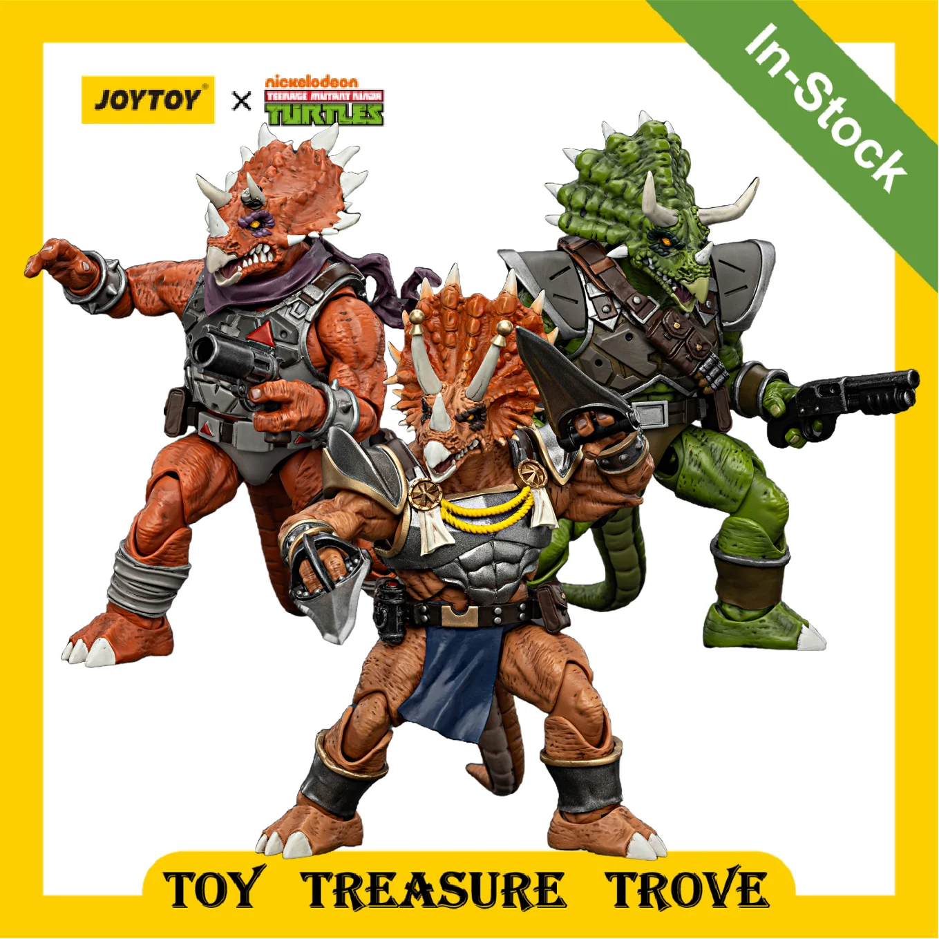 

[В НАЛИЧИИ] Фигурка JOYTOY 1/18 TMNT Captain Zorax Casey Jones Triceraton Infantryman, игрушка из 3 предметов
