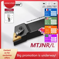 MTJNR1616 MTJNR2020 MTJNR2525 MTJNR3232 Tornio Bar Utensile da taglio CNC MTJNR/L Portautensili per tornitura esterna