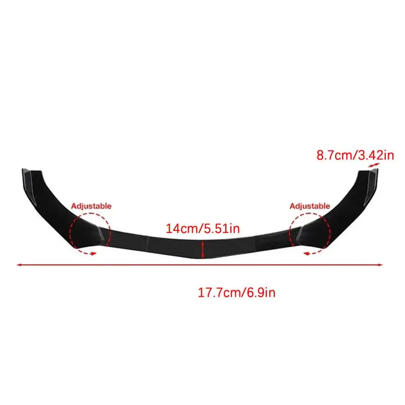 Car Front Bumper Lip Splitter Bumper Lip Splitter Body Kit Adjustable Five-stage Lightweight Front Body Shovel Anti-Collision