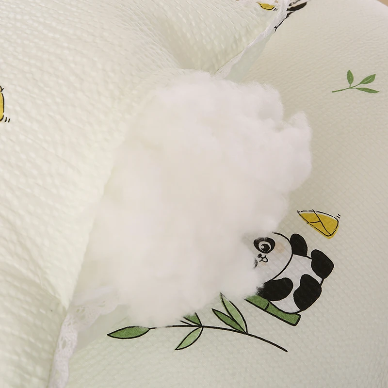 2025 الباندا الصينية طباعة العظام النوم حماية الرقبة وسادة لغرفة النوم الدانتيل وسادة الأساسية حماية فقرات عنق الرحم وسادة