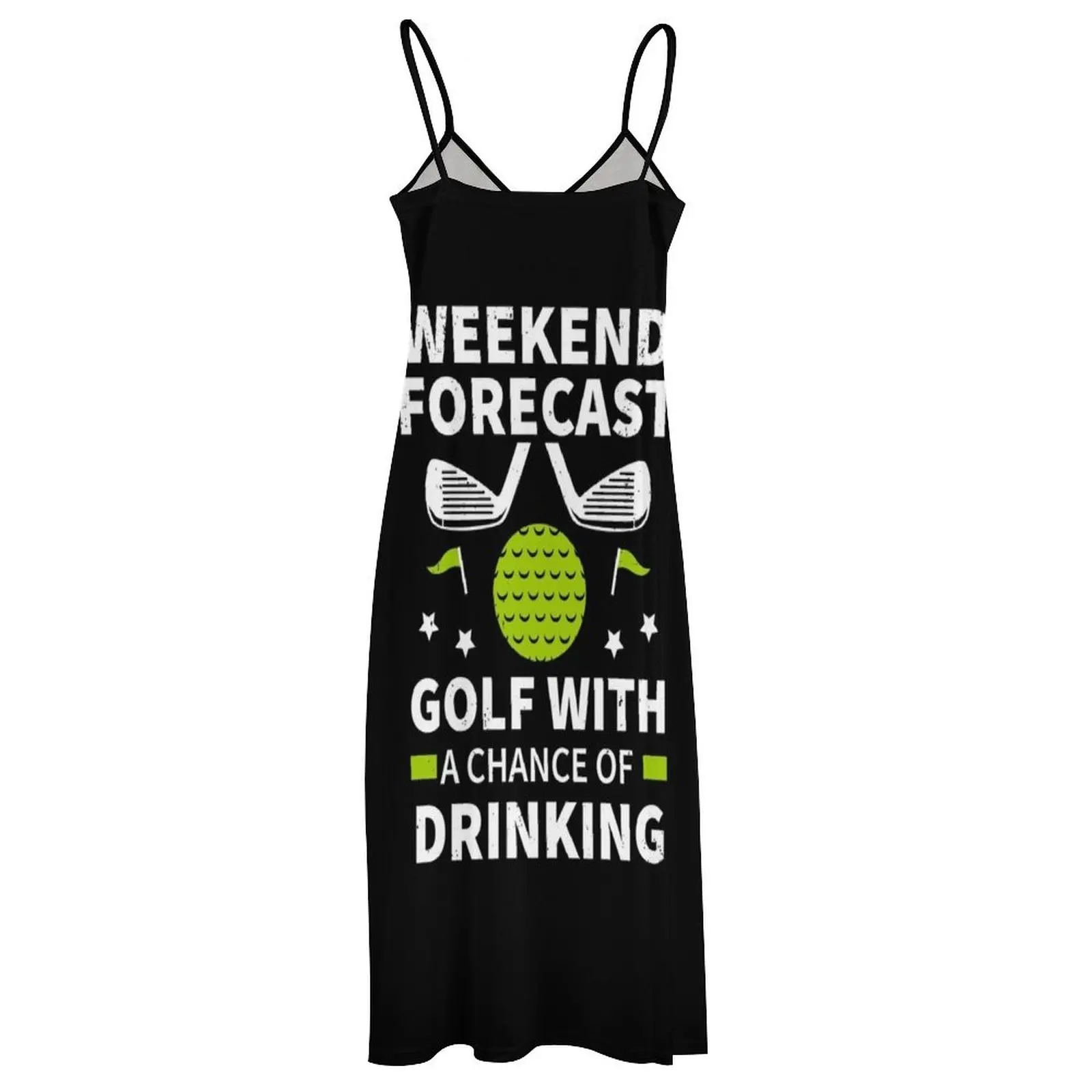 Previsión de fin de semana Golf con posibilidad de beber divertido Golf vestido largo sin mangas vestido de mujer