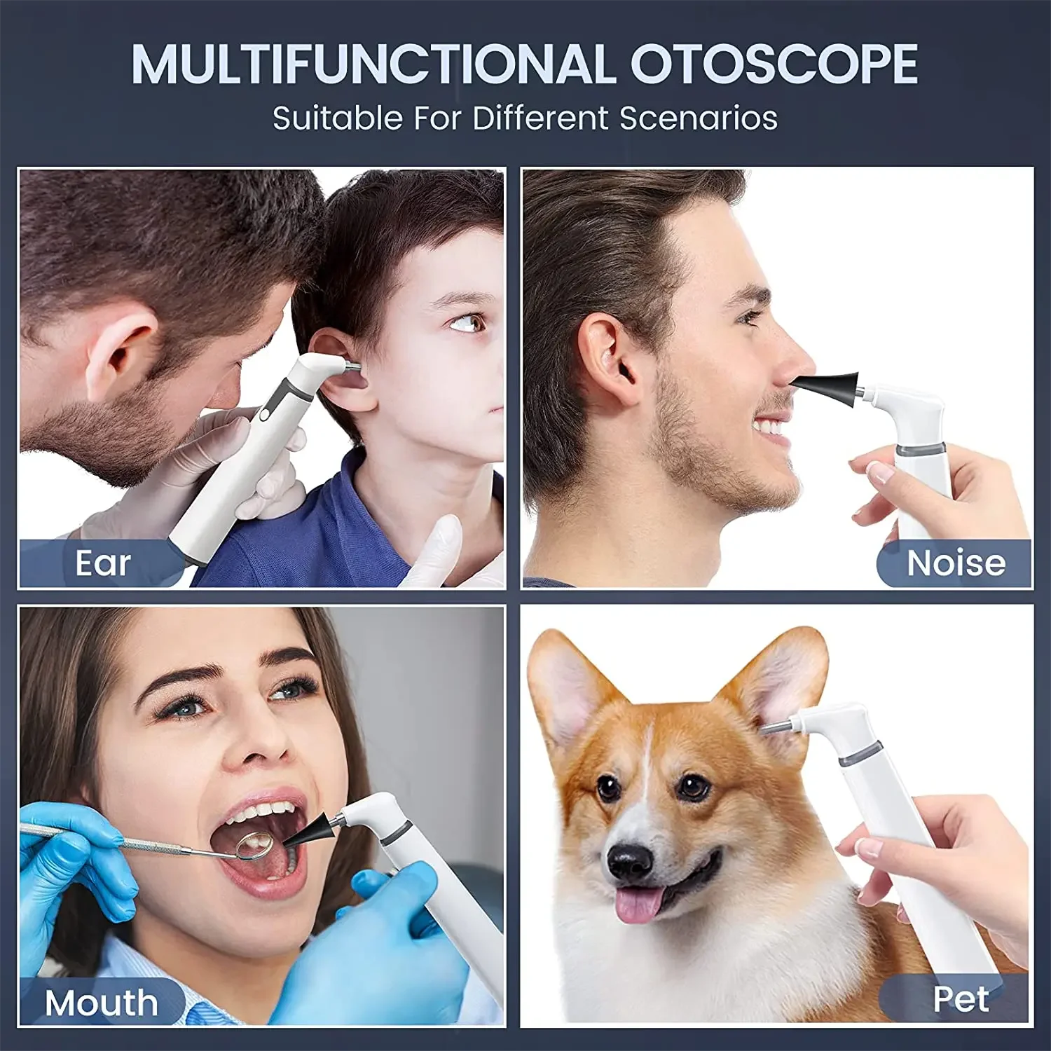 TESLONG 3 Trong 1 Tai Camera Nội Soi Tai 4.3Mm Dụng Cụ Vệ Sinh HD Hình Ảnh Tai Thìa Earpick TYPE-C Android PC otoscope 6 Đèn LED