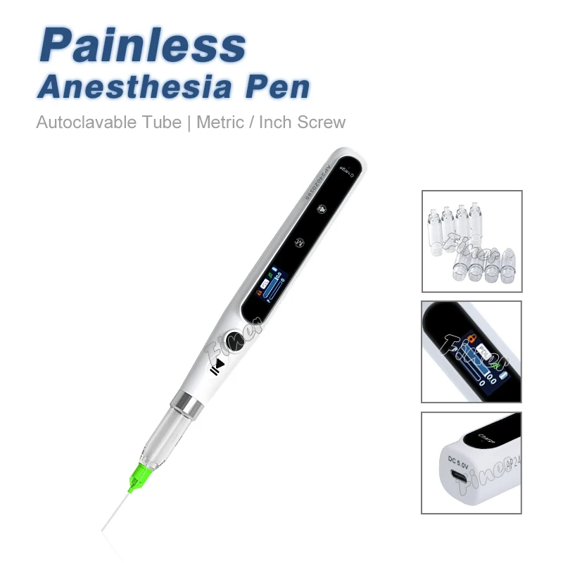 

Dental Painless Local Anesthesia Injector Painless Dental Anesthetic Pen Syringe Cartridge with Operatable LCD Display