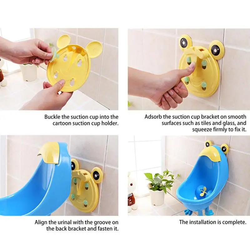 Baby Urinal Cartoon Potty Training Seat Cute Frog Funny Aiming Target Windmill 13.7x9x8.2in Fun Frog Standing Potty Training