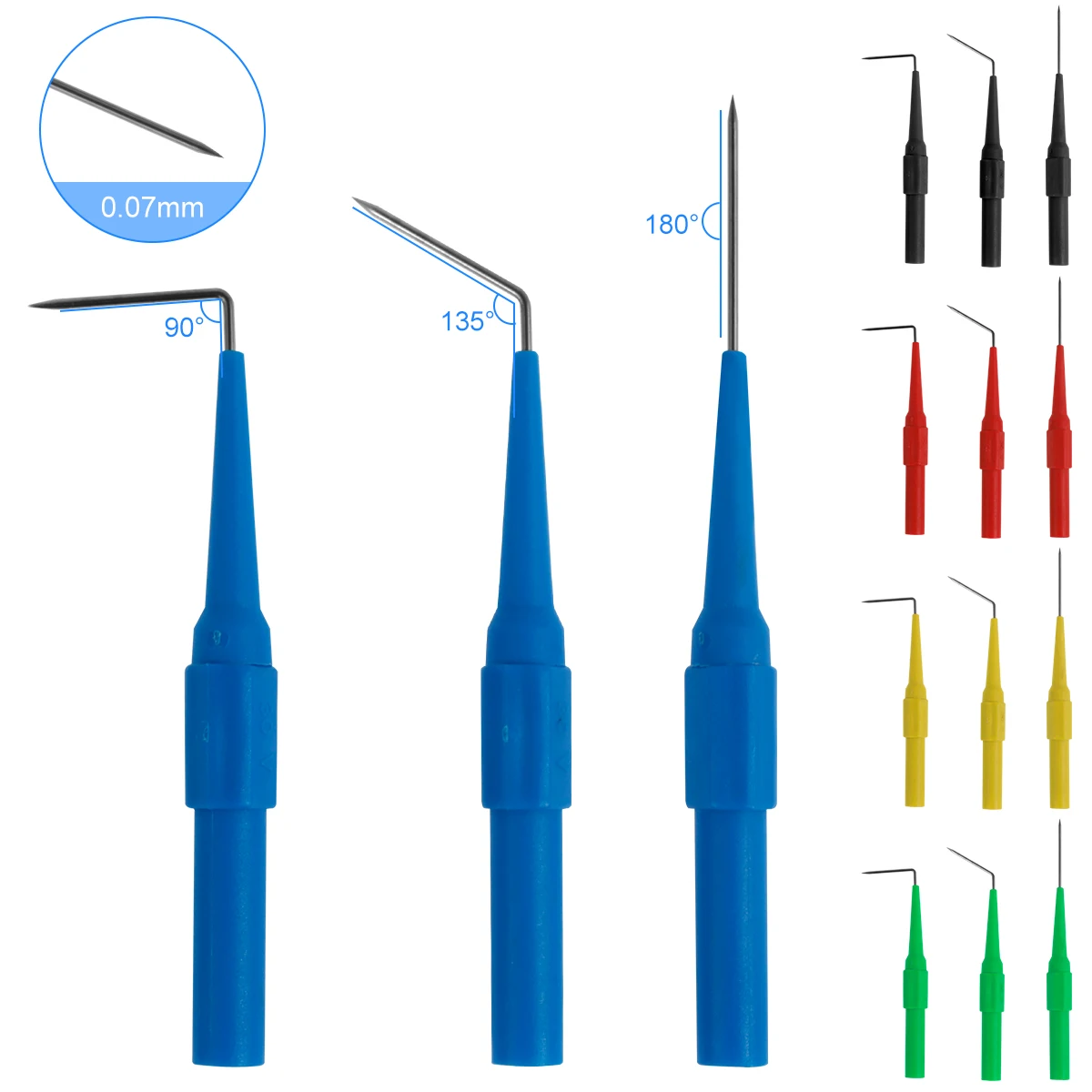 22/30PCS Multimeter Test Lead Kit 4mm Banana Plug to Alligator Clip Test Lead Probe Wire Piercing Probes 3 Different Angles