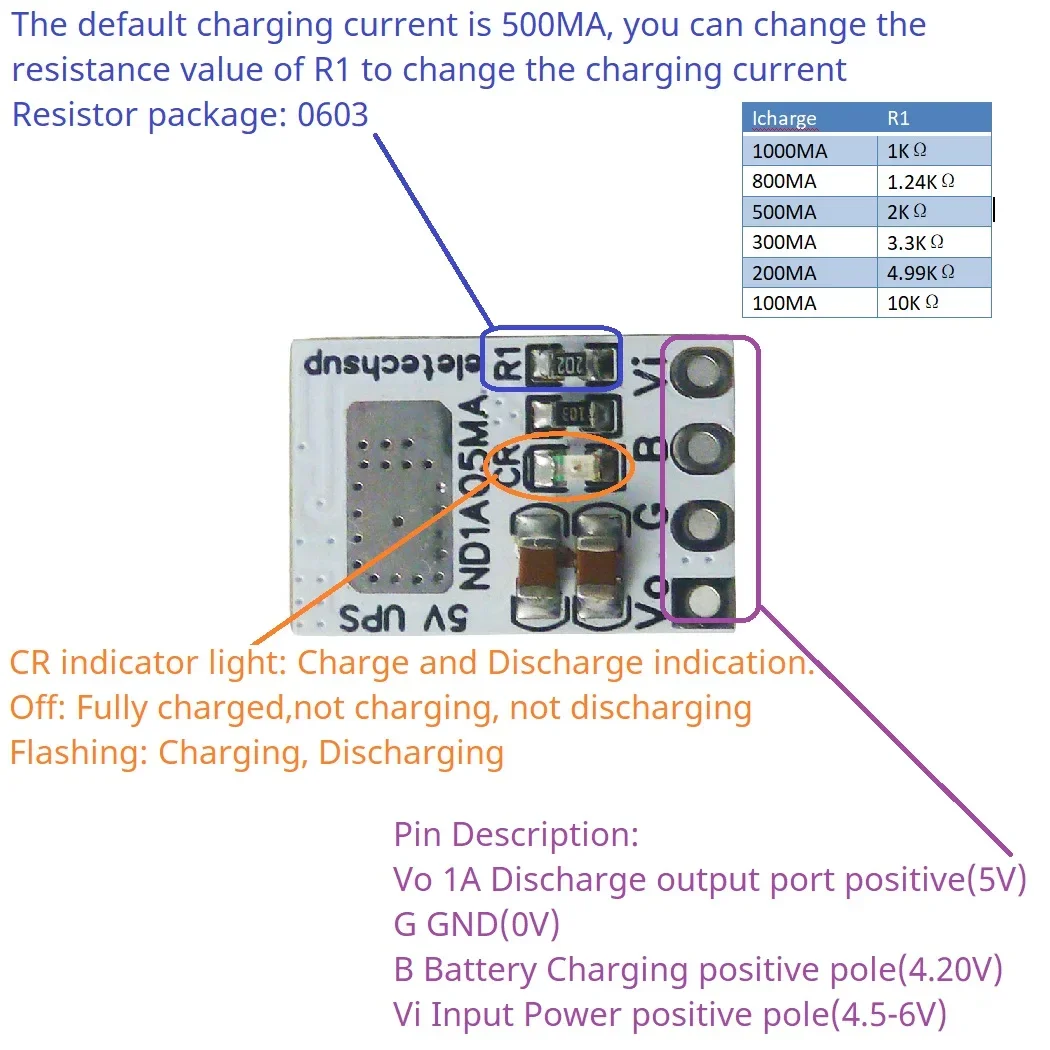 UPS Module Li-Ion Battery Charge Discharge Board 5V 1A 3.7V 4.2V for Arduino UNO MEGA2560 ESP32 Uninterrupted Power Supply