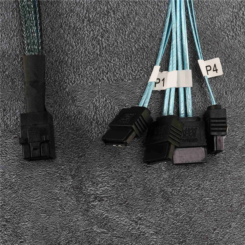 3X внутренний кабель Mini SAS-SATA, SFF-8643 к прямым разъемом SATA, совместимый с жестким диском Raid Controller (1,6 фута)