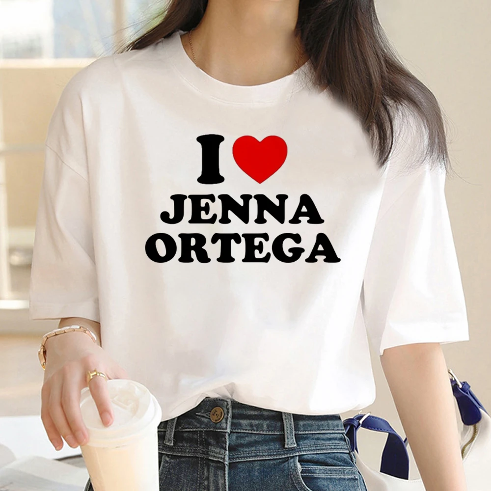 I Love Jenna T Shirt Women Funny T-shirt 2000s Y2k Aesthetic Clothes Harajuku Punk Cartoon Print Tshirt Vintage Tees Female