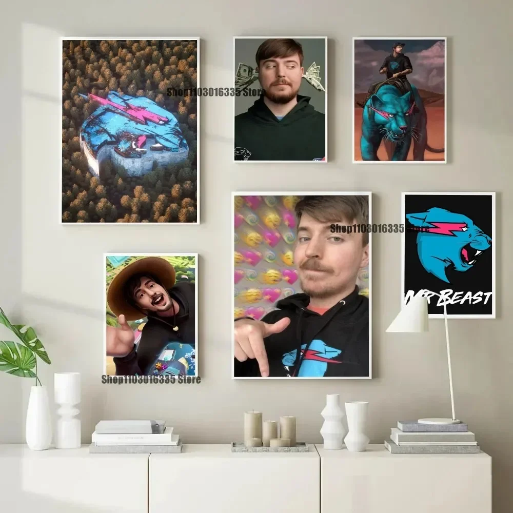 Game Blogger M-Mr-Beast Poster Paper Print Home Living Room Bedroom Entrance Bar Restaurant Cafe Art Painting Decoration