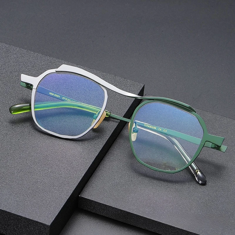

New Retro Top Grade Fashionable Personalized Men Glasses Frame MM0091 Myopia Men Titaniun Women for Designer Handmade Eyeglasses