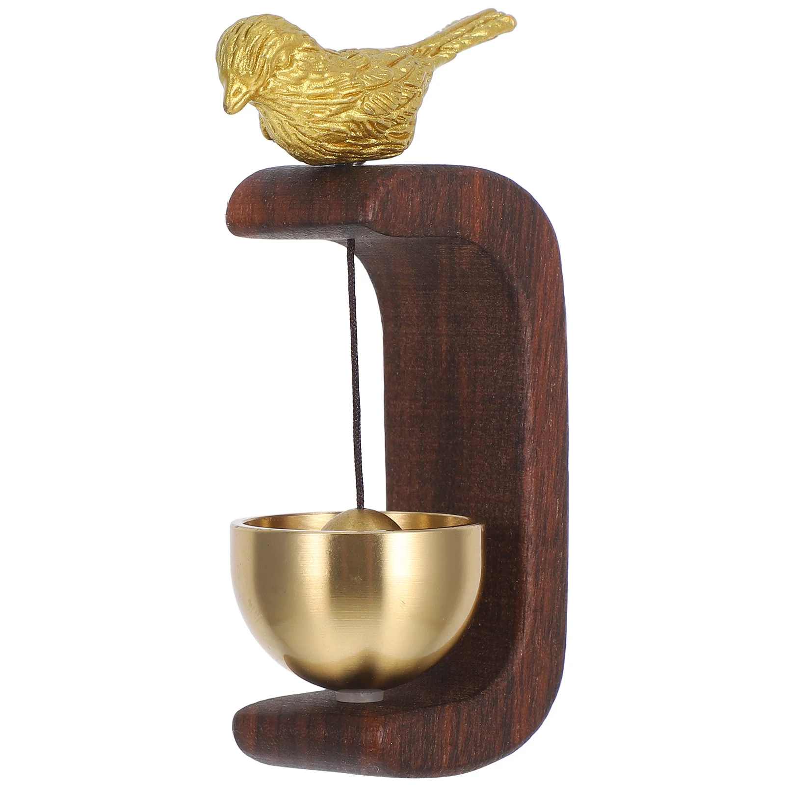 

1Set Wooden Wind Chime Doorbell Natural Bird Design Entryway Ornament Soothing Doorbell Chime Sound Bell for Door