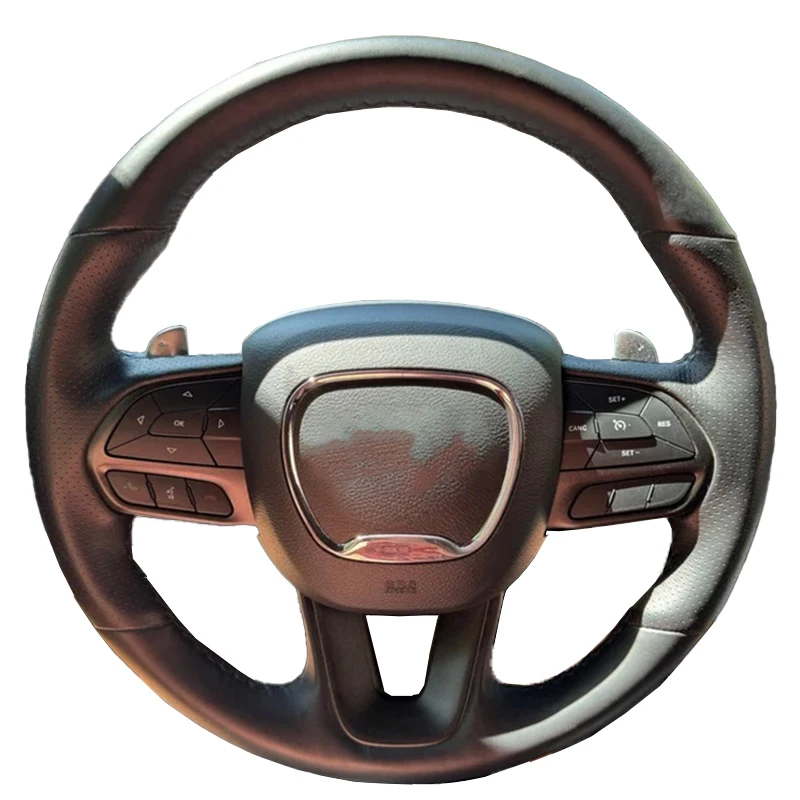 

Car Steering Wheel Cover For Dodge Challenger Charger 2015-2021 Dodge Durango 2018-2021 Customize DIY Steering Wrap Hand Sewing
