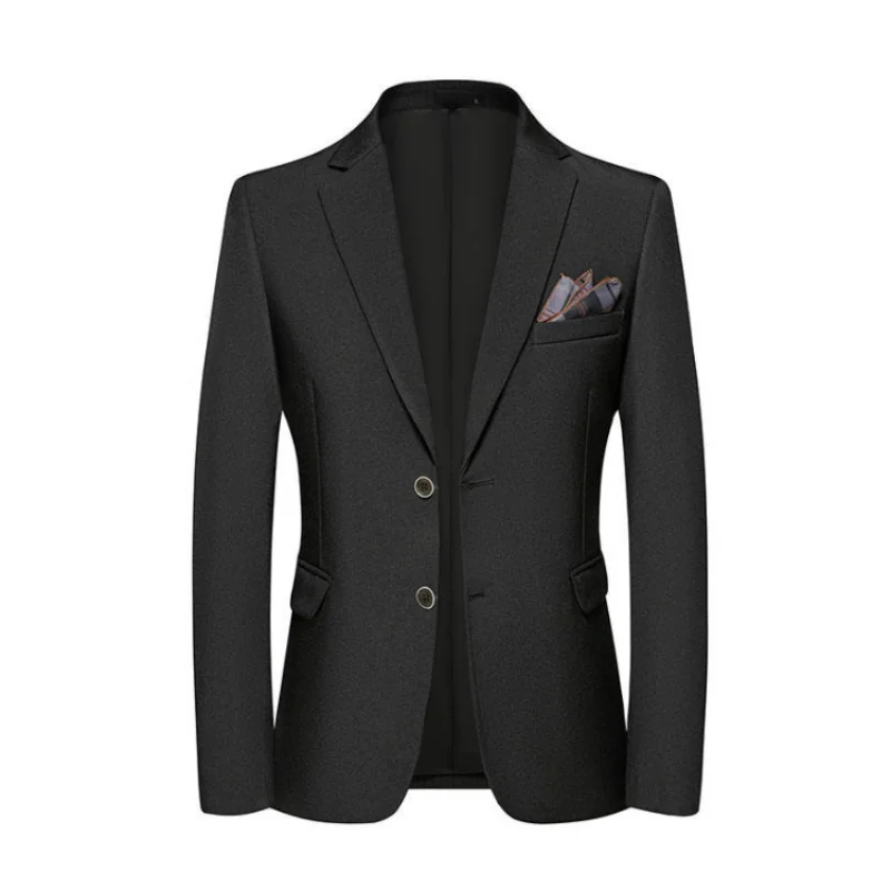 High Quality 2023 New Men\'s Fashion All-in-one Banquet Korean Version Slim Handsome Trend Business Casual Four Seasons Blazers