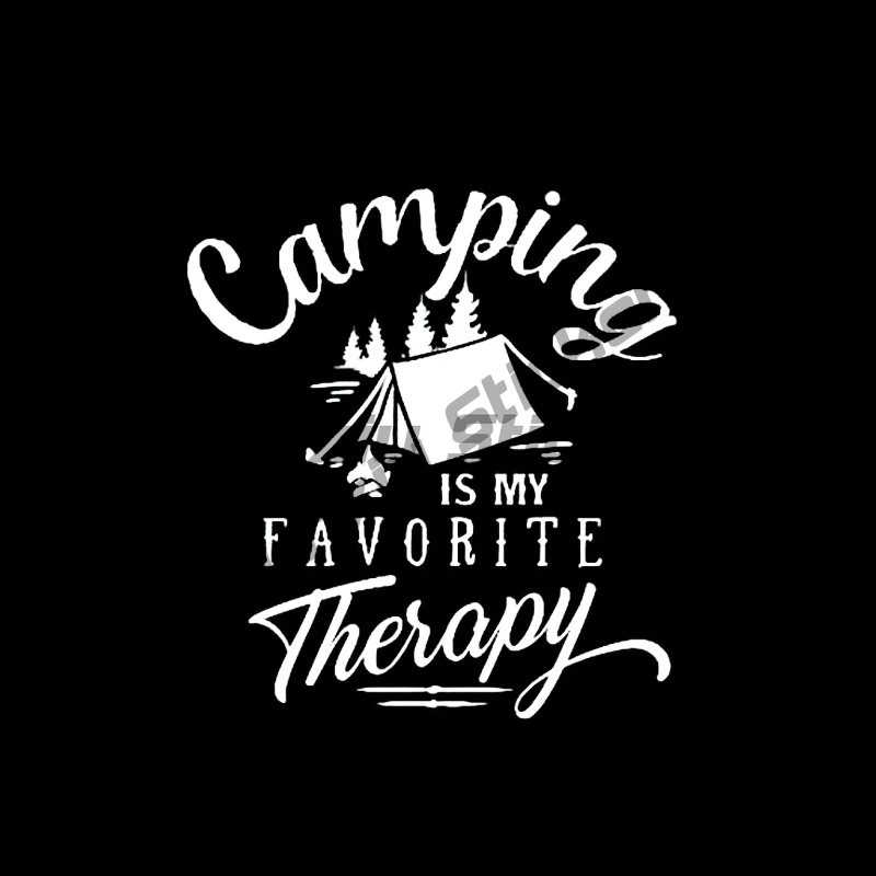 Car Sticker Camping Is My Favorite Therapy Quotes Funny Trees Outdoors Nature Auto Motorcycles Exterior Accessories Vinyl Decals