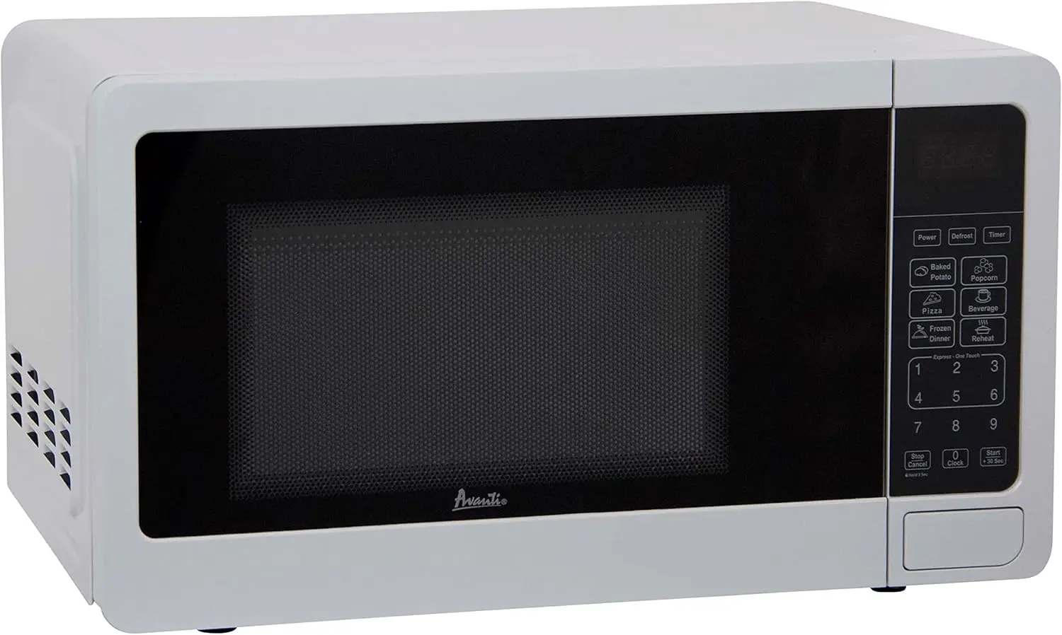 

700-Watt Compact Microwave with 6 Pre-Set Cooking, Speed Defrost, Electronic Control, Glass Turntable, White