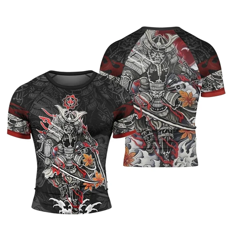 New Summer Cartoon Samurai 3d Printed Harajuku Men'S T Shirt Sports Quick Drying Comfortable Short Sleeve Dragon Warrior Tops