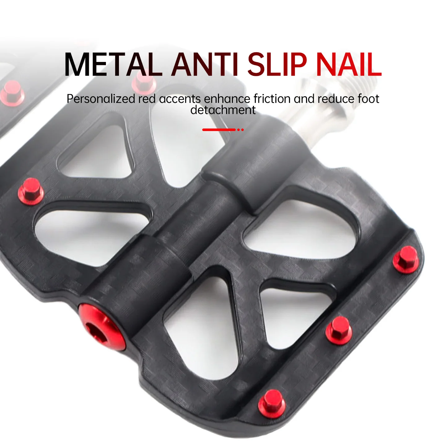 TESNO Ultralight Carbon Fiber Bicycle Pedals 3 Bearings MTB Road Bike Non-Slip Quick Release Titanium 14mm Universal