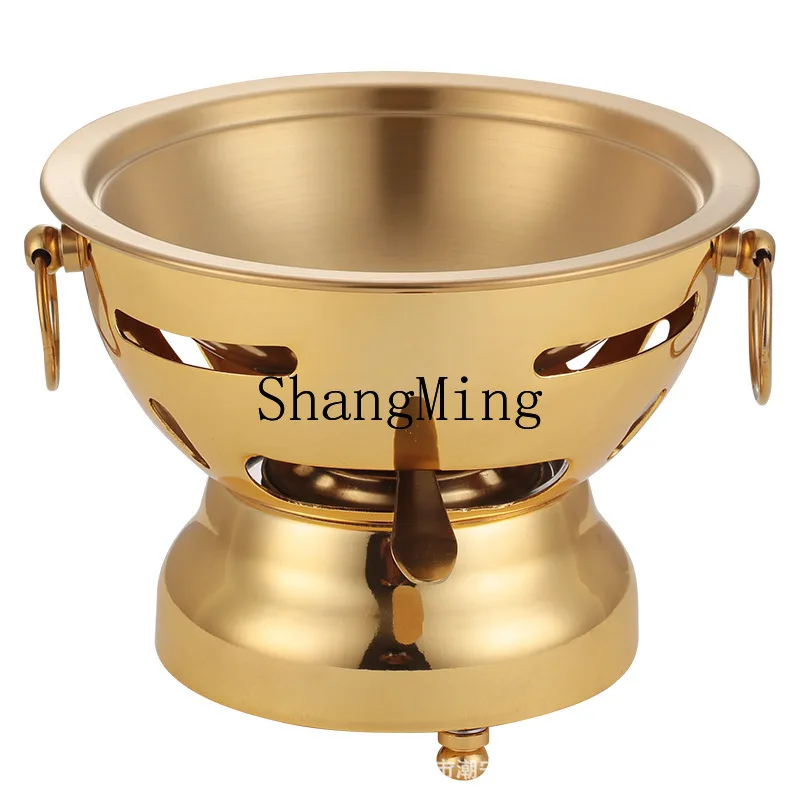 

DSA one person one boiler small shabu stainless steel alcohol stove gas stove dry burning can be heated and divided meals