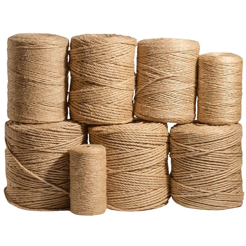 1-10mm Natural Jute Ribbon Crafts DIY Vintage Jute Rope Sewing Handmade Jute Cord Thread Twine Party Wedding Home decoration