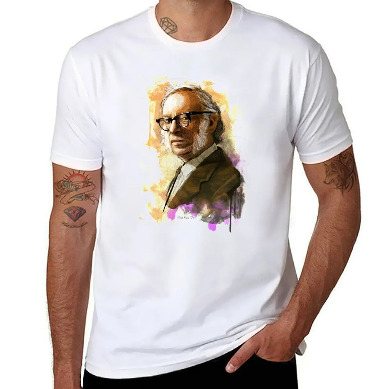 

Isaac Asimov Portrait T-Shirt t shirts for man cotton man t shirt luxury t shirts for man pack cotton T-Shirt