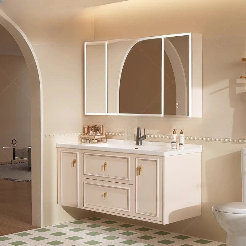 French bathroom cabinet, smart  combination ceramic integrated , wash basin