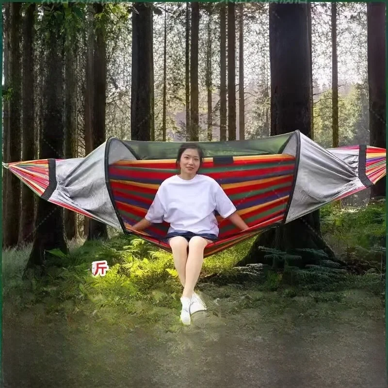 

Outdoor Portable Anti-T Tipping Mosquito Proof Hanging Bed Double Person Camping Chair Swing Chair Picnic Barbecue Camping Fu...