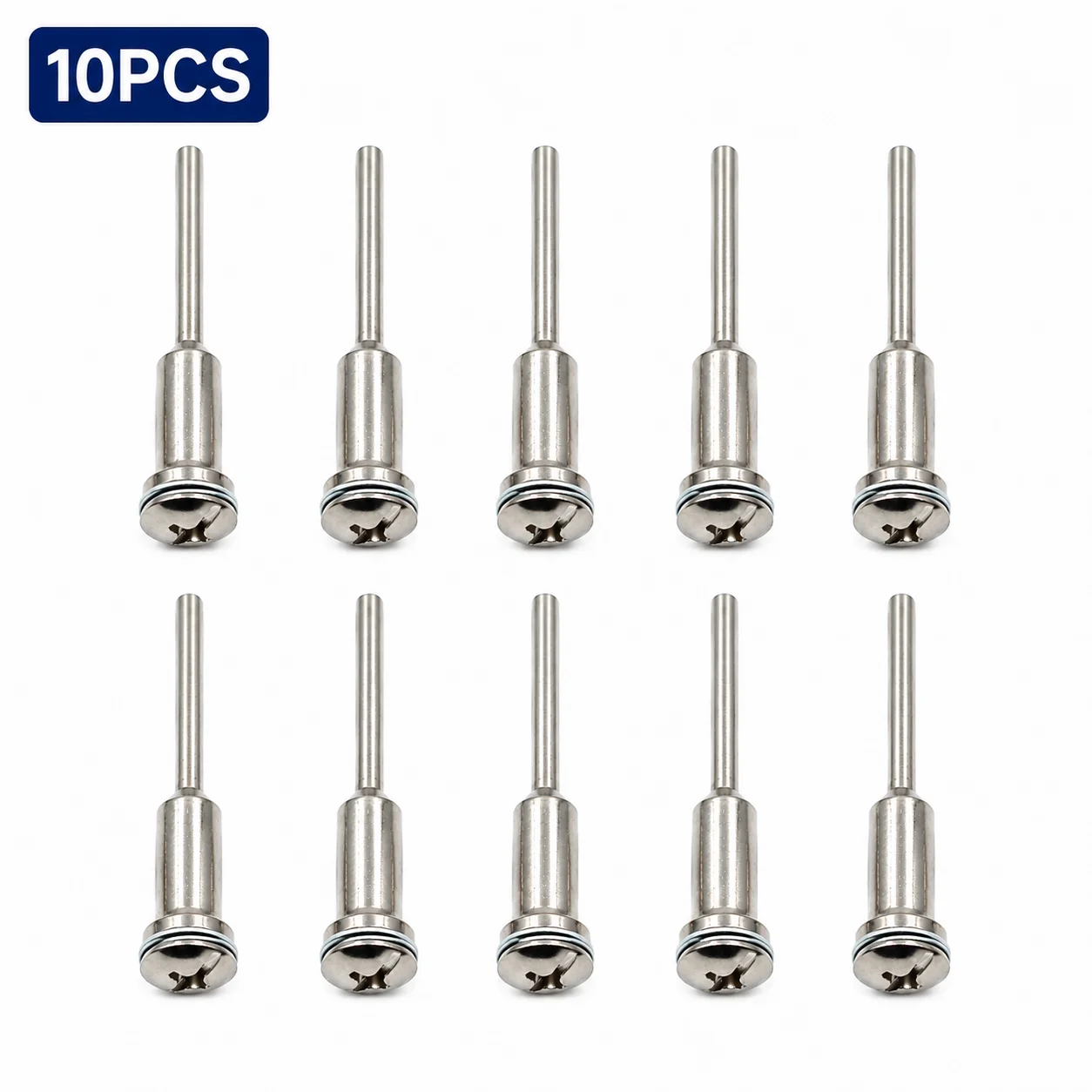 10PCS 1/8 Inch Shank Screw Mandrels for Cutting Discs and Polishing Wheels, Compatible with Dremel Rotary Tools
