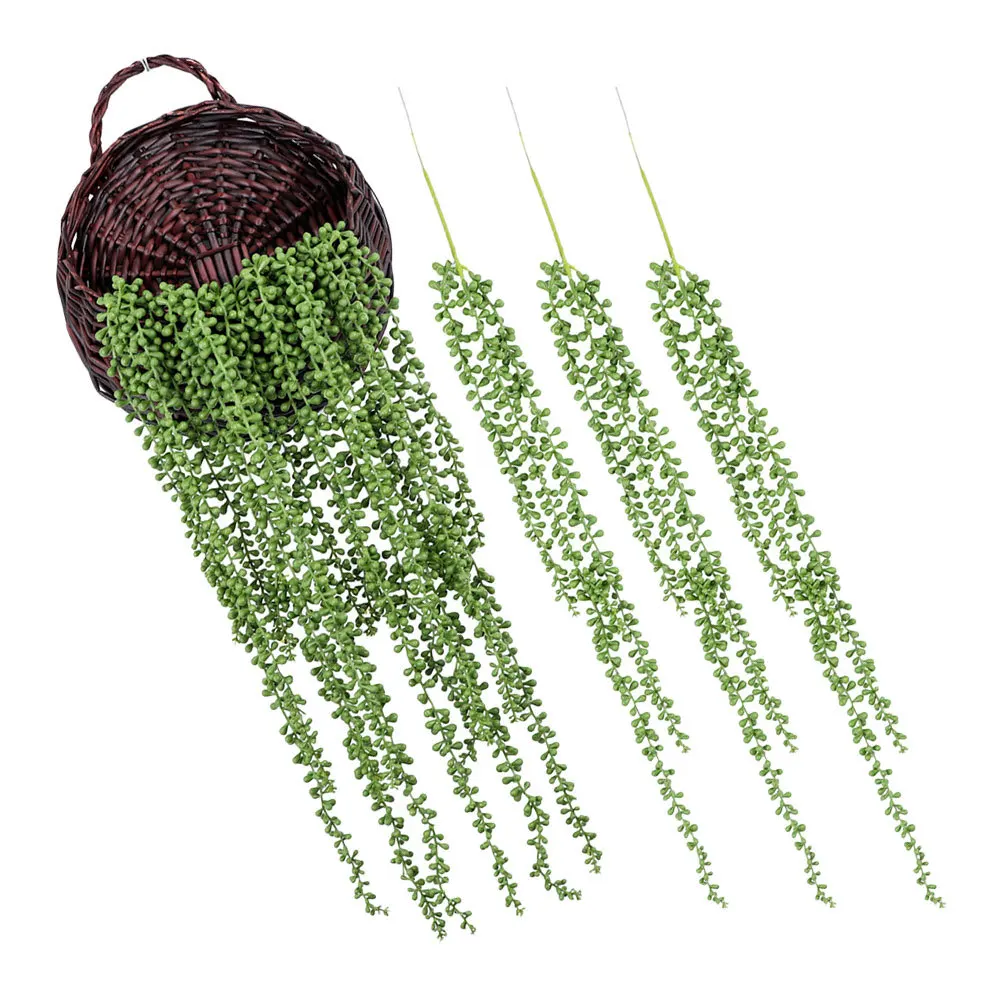 

4Pcs Fake Hanging Succulent Vines Realistic Rowleyanus Artificial Plant Wall Vine Lightweight Home Party Wedding Decor
