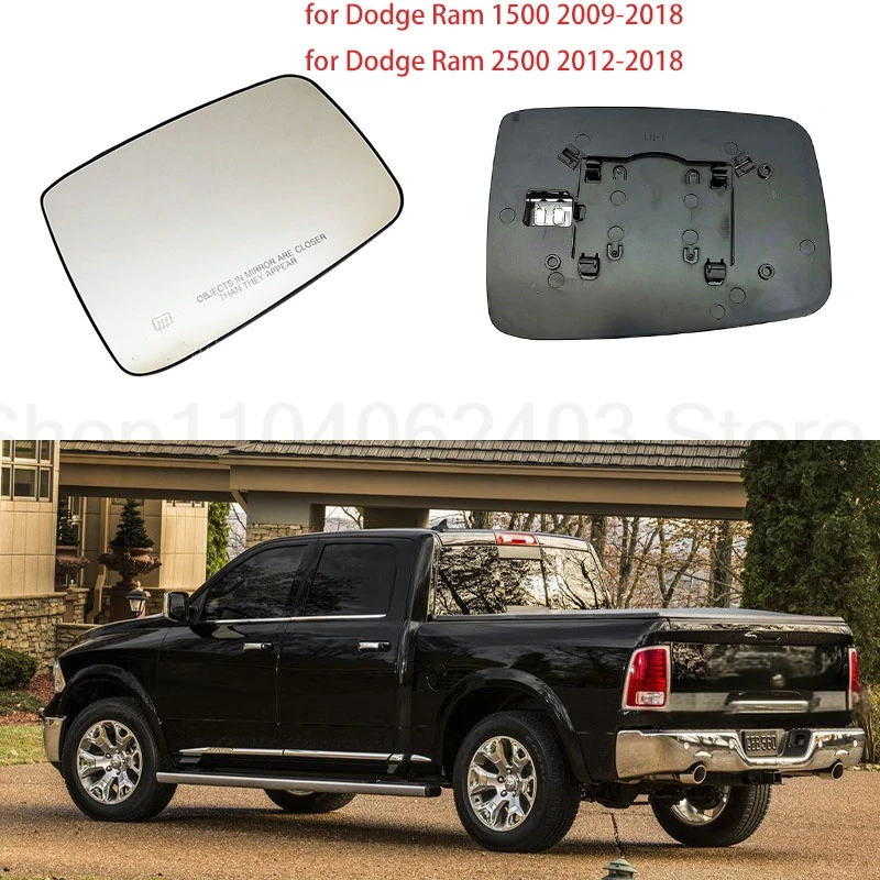 

for Dodge car front left and right door rear view mirror glass heated Dodge Ram 1500 2009-2018 2500 2012-2018