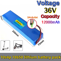 10S4P 36V 12000mAh 100% Brand New Lithium-Ion Rechargeable Battery Suitable for Electric Products Such as Scooters Battery.