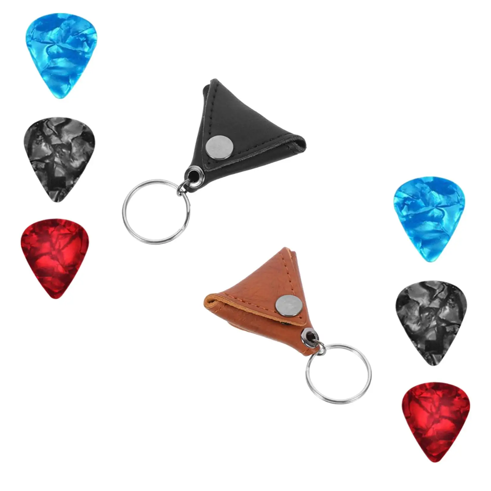 Guitar Picks Holder with 3Pcs Guitar Picks for Players Electric Guitar Women