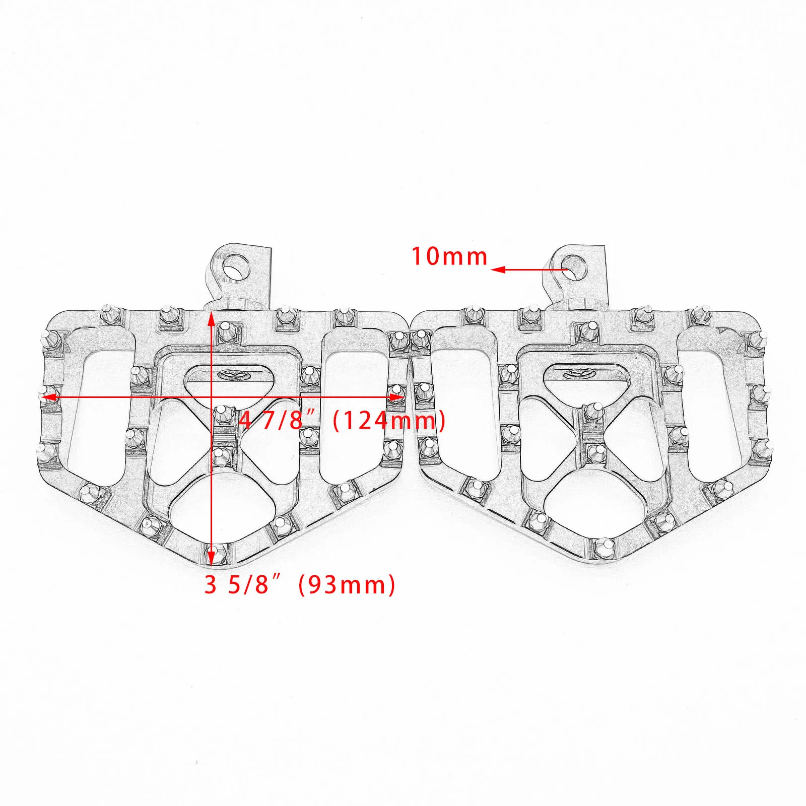 Wide Foot Pegs MX Floorboards Chopper Bobber Style Footrest Pedals For Harley Dyna Touring Road King Sportster Softail Fat Boy