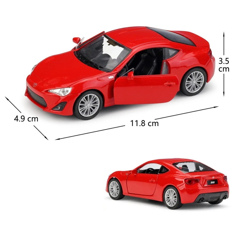 1/36 TOYOTA GT 86 Scion FR-S Toy Car Model RMZ CiTY Diecast Metal Vehicle Miniature Pull Back Collection Gift For Children Boys