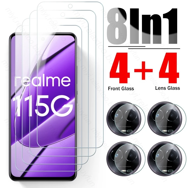 8In1 Tempered Glass Screen Protector Case Cover For Realmi 11 Realme 11 5G 4G Camera Protective Glass Realme11 5G RMX3780 6.72