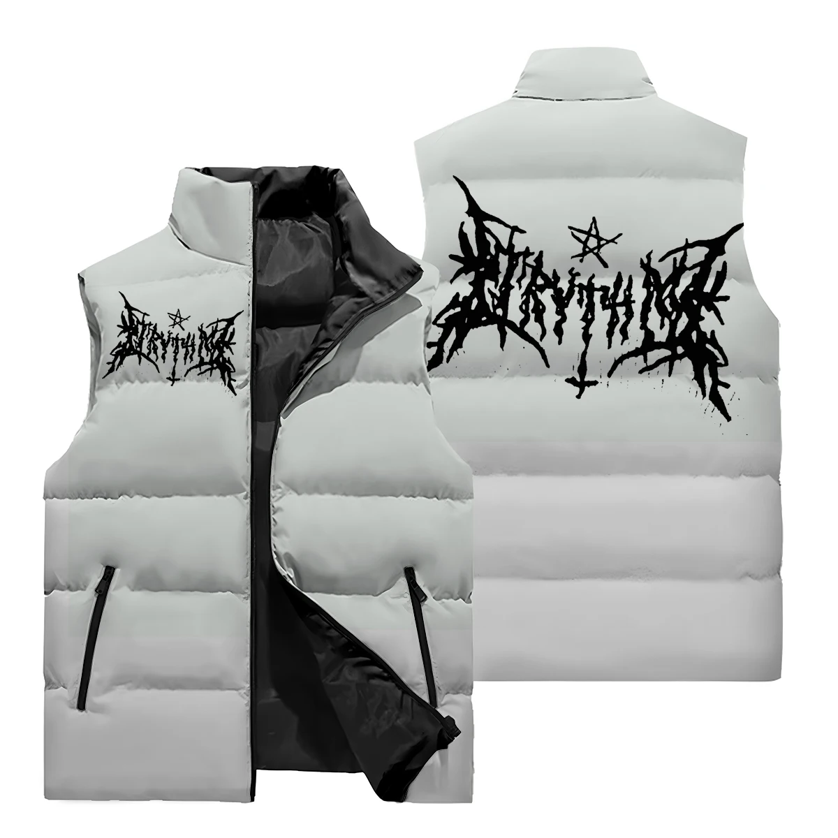 Giacca gilet autunnale e invernale Giacca invernale da uomo, Giacca in cotone leggero, Stampante 3D Rune, Street Style alla moda