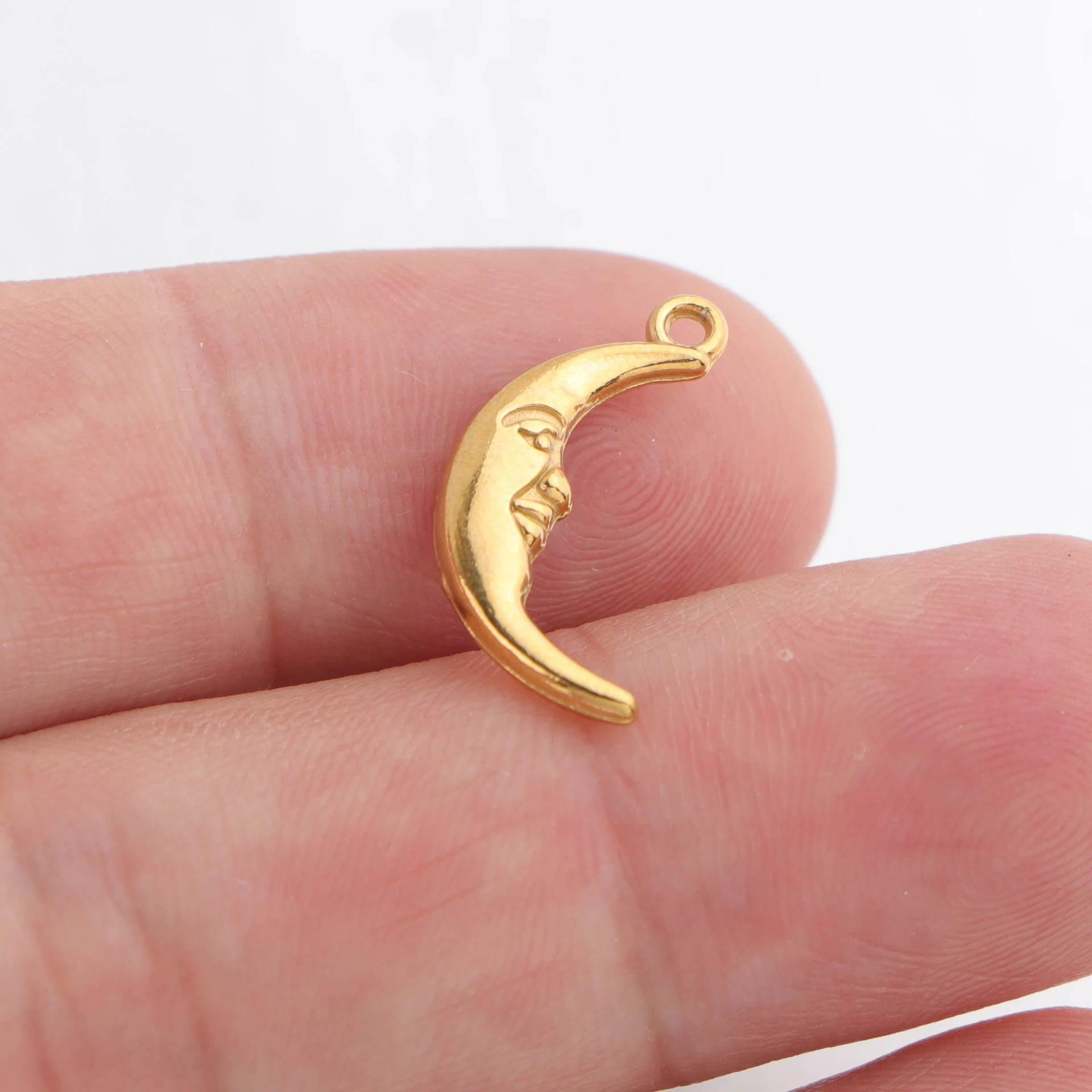 20 قطعة/الوحدة الفولاذ المقاوم للصدأ القمر سحر قلادة ل عقد دي اي واي القرط سوار صنع المجوهرات اكسسوارات بالجملة